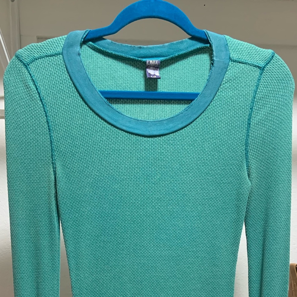 Rare Free People Waffle Shirt